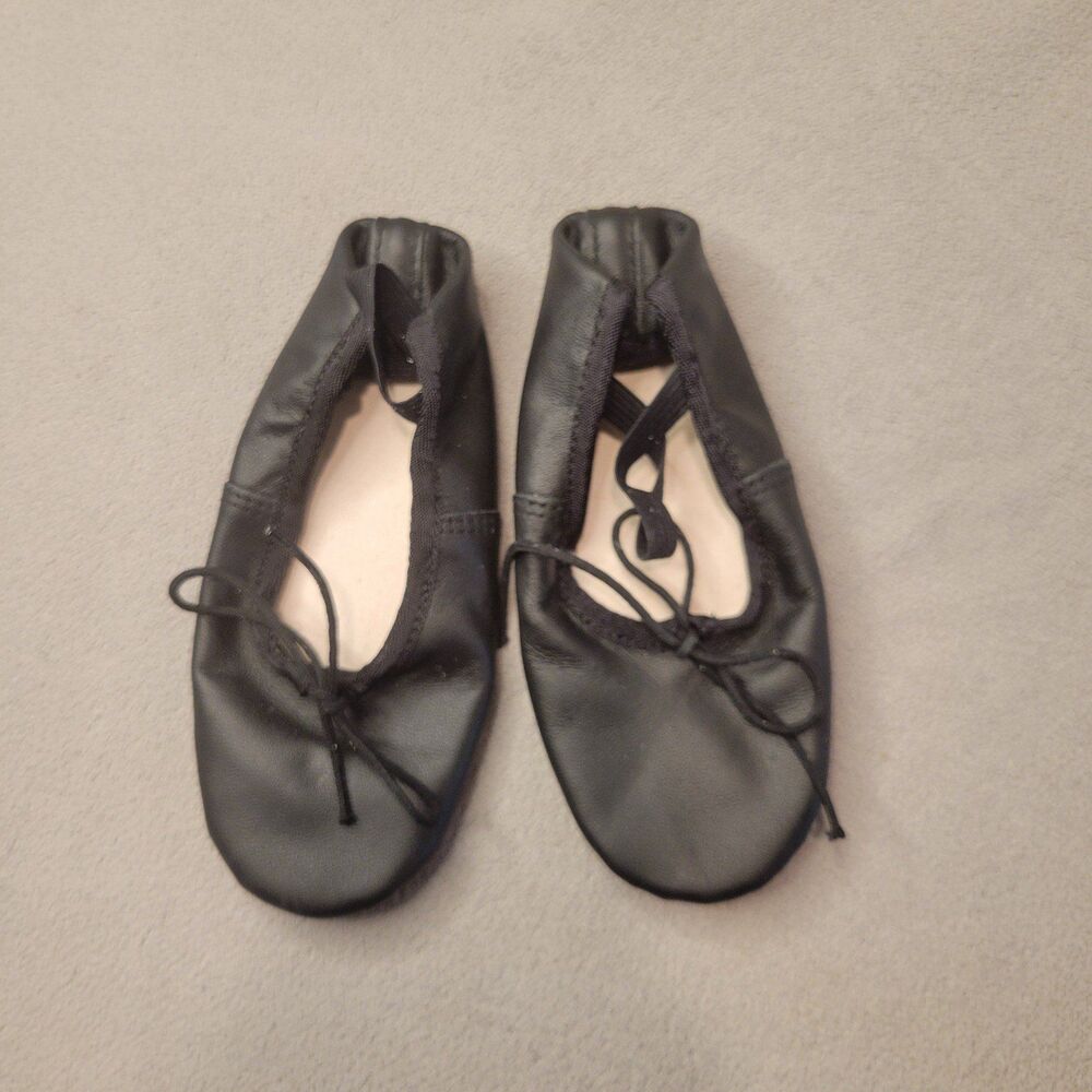Liberts Girl Flat Ballet Shoes Size 11.5 M Black